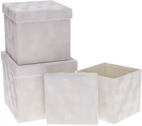 Pudełko Flower Box biały ROZETTE - tantis.pl