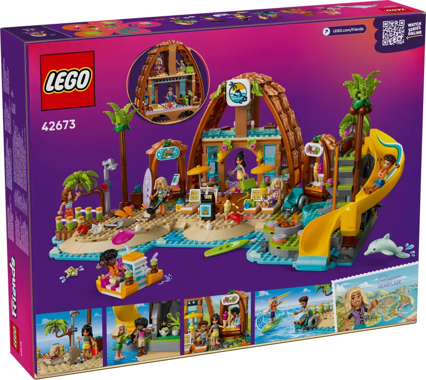 LEGO® Friends. Rodzinne wakacje na plaży 42673 - tantis.pl