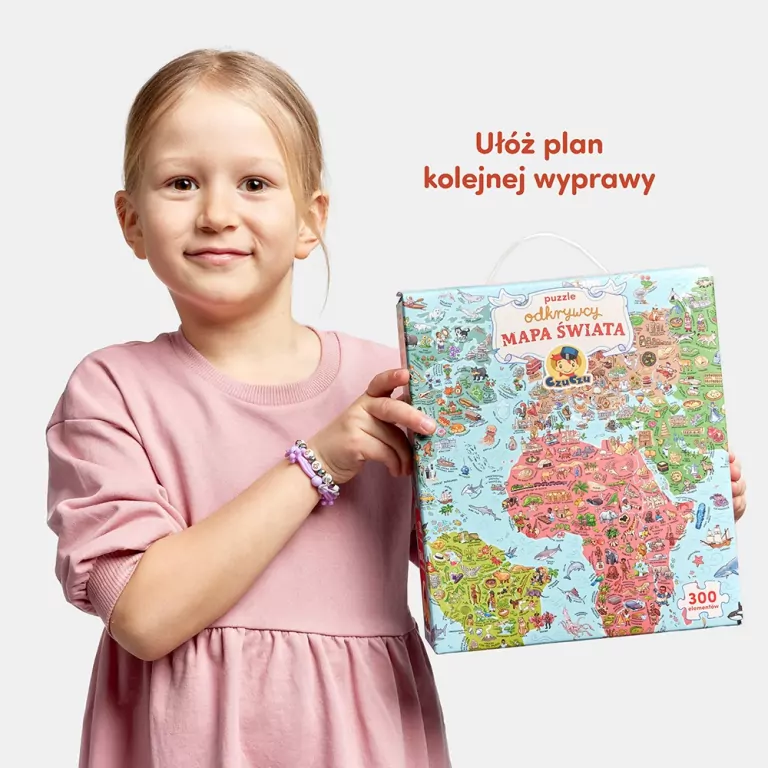 CzuCzu. Puzzle odkrywcy. Mapa świata - tantis.pl