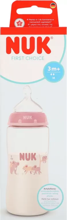 NUK. First Choice. Butelka. 300 ml. 3 miesięcy. Koala - tantis.pl