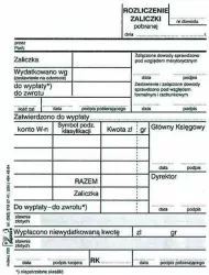 Rozliczenie zaliczki A6 PIR 709