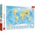 Mapa fizyczna świata. 10463. Puzzle 1000 elementów. Trefl - tantis.pl