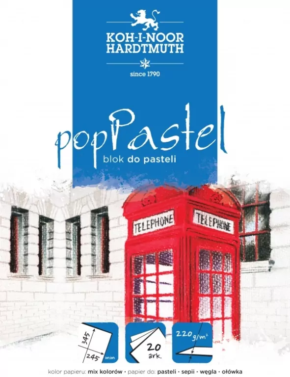 BLOK DO PASTELI "POP PASTEL" 245x345 20ARK 220G, Mix - tantis.pl
