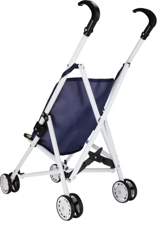 Wózek dla lalek parasolka metalowy granatowy - tantis.pl