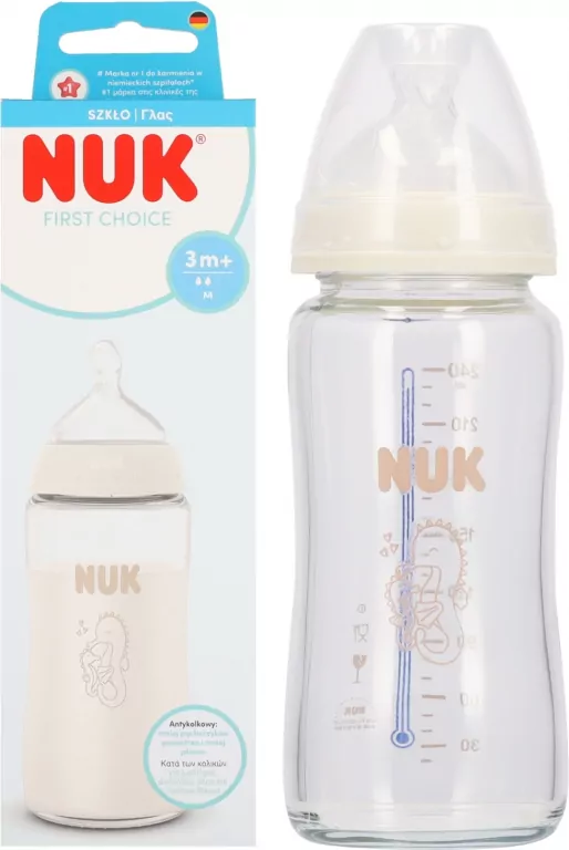 NUK. First Choice. Butelka. 240 ml. Konik - tantis.pl