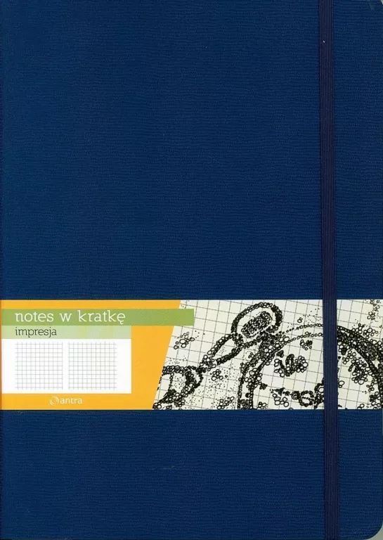 Notes B5. Kratka. Impresja. Granatowy - tantis.pl