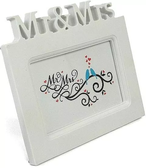 Ramka na zdjęcia 15x10cm Mr&Mrs - tantis.pl