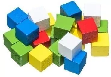 Kostki drewniane kolorowe 1,5cm - tantis.pl