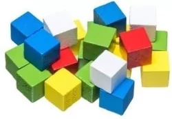 Kostki drewniane kolorowe 1,5cm