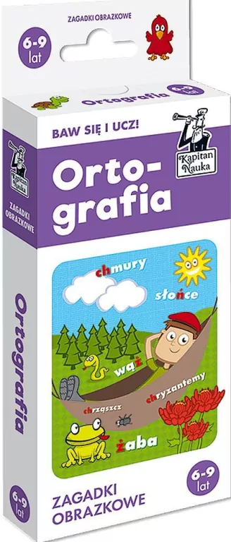 Ortografia 6-9 lat. Zagadki. Kapitan Nauka - tantis.pl
