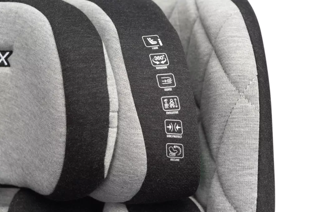 Caratero Fotelik Turox I-Size szary (40-150cm) - tantis.pl