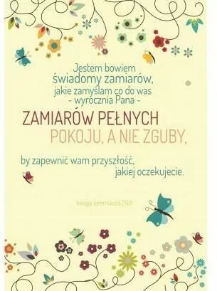A Kartka składana - Jestem bowiem świadomy Motyle - tantis.pl
