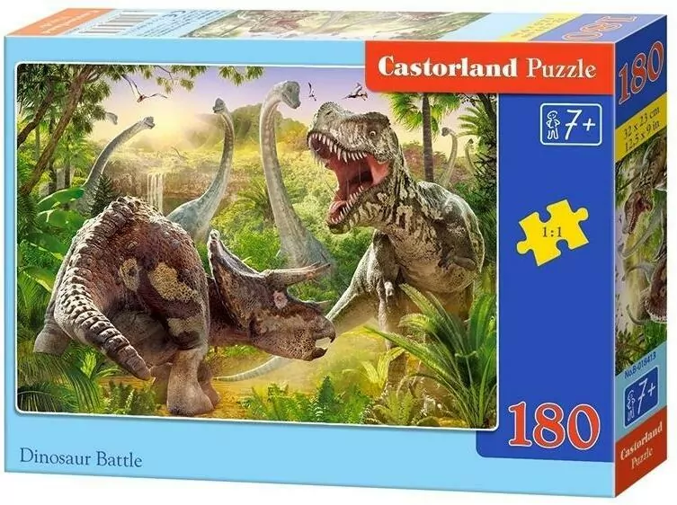 Castorland Puzzle 180. Dinosaur Battle. Walka dinozaurów - tantis.pl