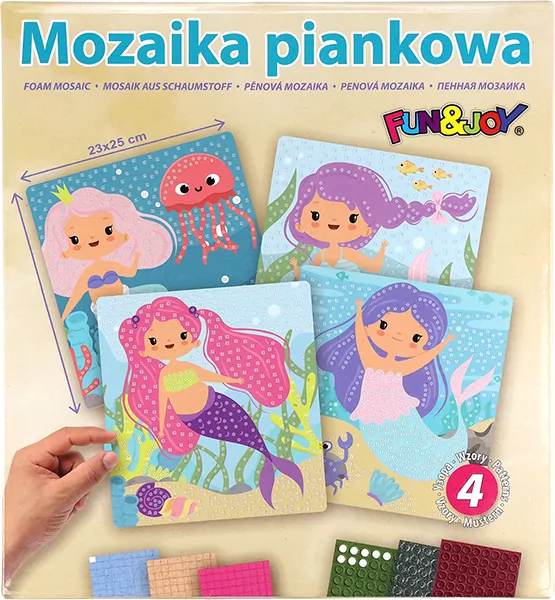 Mozaiki piankowe Syrenki 4 wzory - tantis.pl