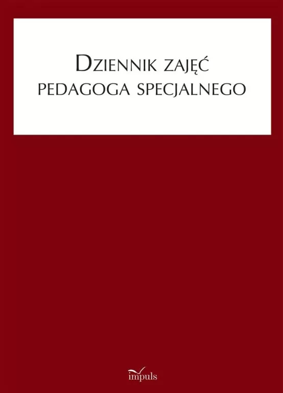 Dziennik zajęć pedagoga specjalnego - tantis.pl