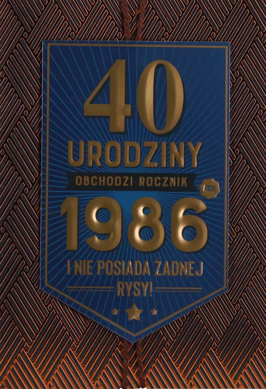 KARNET URODZINY 40 B6 Z KOP PD HM200-3628 - tantis.pl