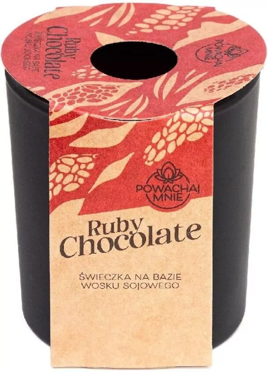 Świeczka sojowa Powąchaj mnie Ruby Chocolate czarn - tantis.pl