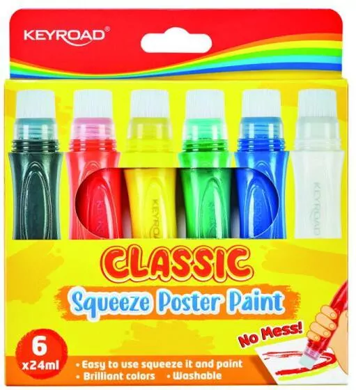 Farby plakatowe w piórze do wyciskania 6 kolorów - tantis.pl