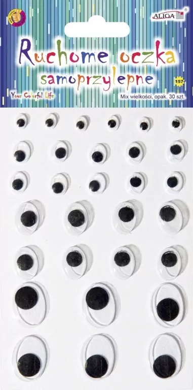 Ruchome oczka samoprzylepne 30 szt - tantis.pl