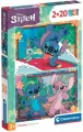 Clementoni. Puzzle 2x20. Super Kolor. Stitch - tantis.pl