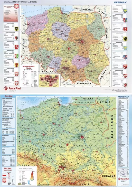 Podkład dwustronny z mapą Polski - tantis.pl