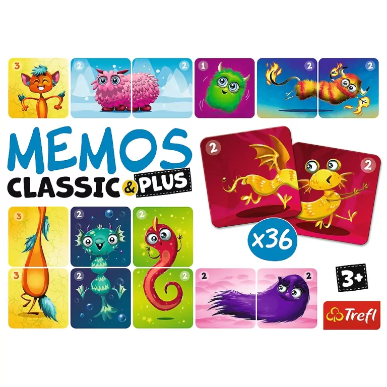 Memo Classic&Plus. Cute monsters - tantis.pl