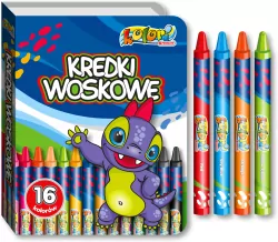 Kredki woskowe Premium Kolori Dino 16 kolorów