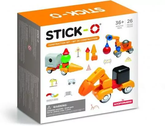 Magformers Stick-O. Zestaw konstrukcyjny 26 elementów - tantis.pl