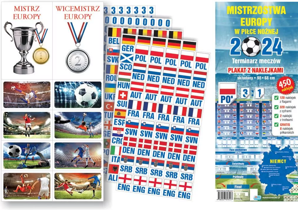 Naklejki. Piłka nożna. Flagi reprezentacji. Terminarz - tantis.pl