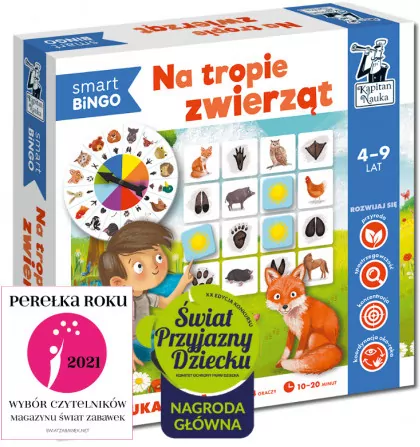 Na tropie zwierząt. Smart bingo. Kapitan Nauka - tantis.pl