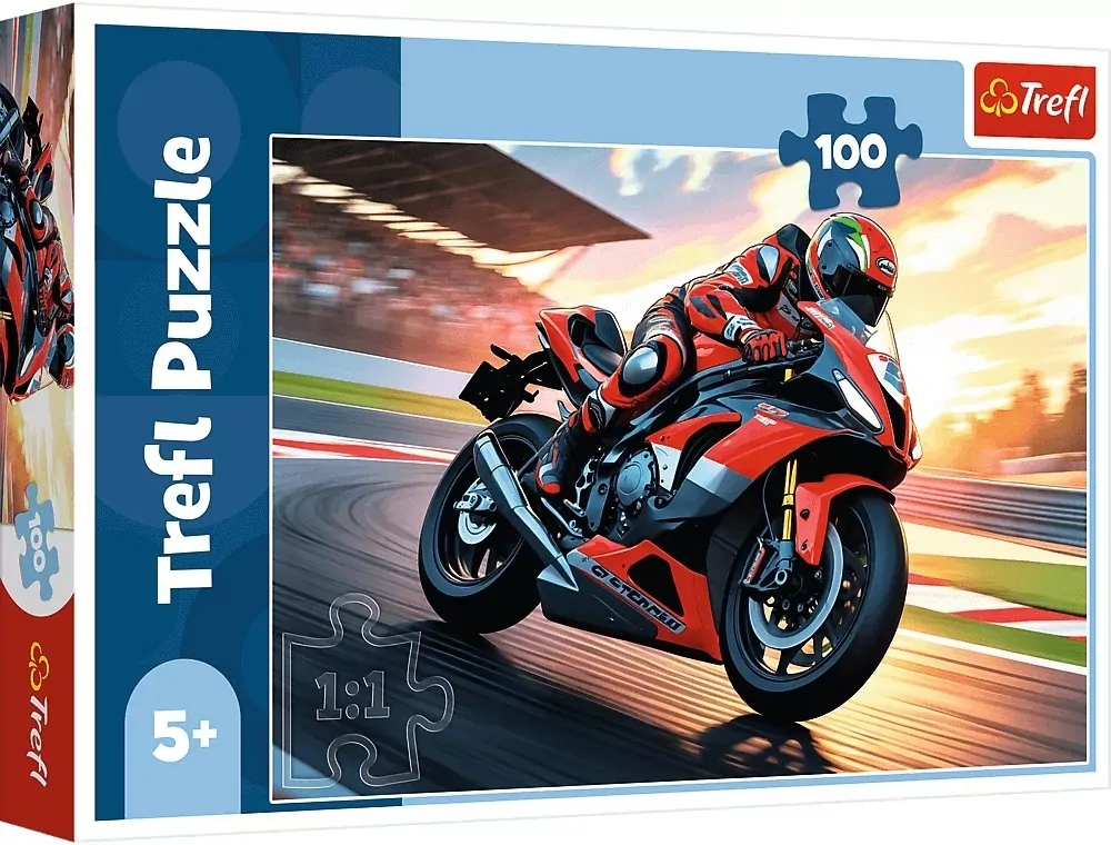 Puzzle 100 Szybki motocykl TREFL - tantis.pl