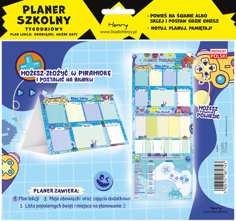 Planer tygodniowy - Boy kawai - tantis.pl