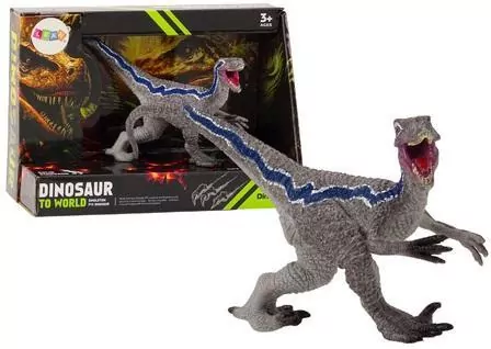 Figurka dinozaura kolekcjonerska velocitaptor siwy