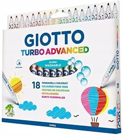 Pisaki Turbo Advanced 18 kolorów GIOTTO - tantis.pl