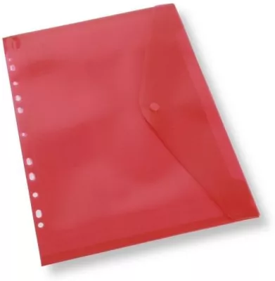 Teczka A4 kopertowa z europerforacją czerwona