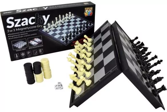Szachy 3w1. Magnetyczne - tantis.pl