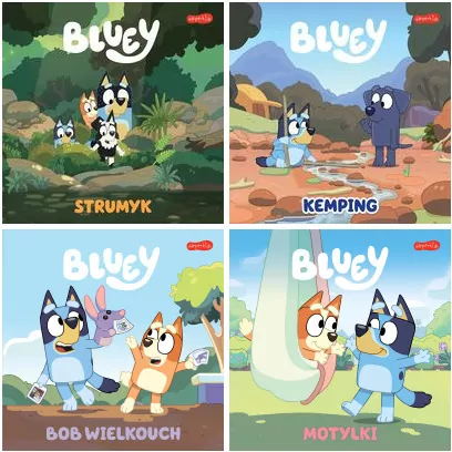 Pakiet: Strumyk / Kemping / Bob Wielkouch / Motylki. Moja czytanka. Bluey - tantis.pl