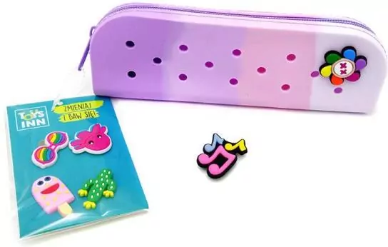 Piórnik z wpinkami fioletowy STnux - tantis.pl