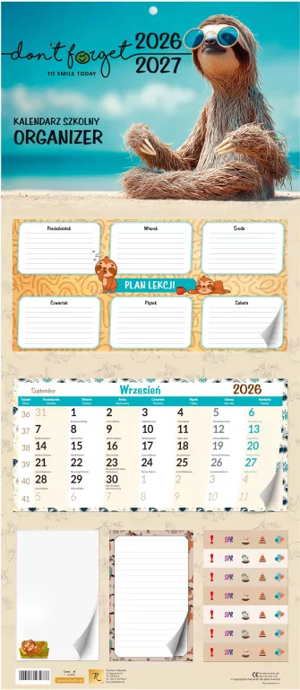Kalendarz szkolny 2026/2027 "ORGANIZER" - tantis.pl