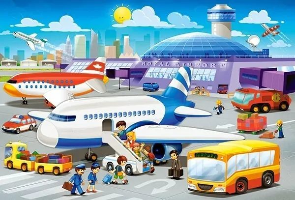 Puzzle 40 Maxi. Dzień na lotnisku. A Day at the Airport - tantis.pl