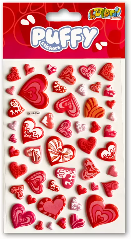 Naklejki puffy Hearts - tantis.pl