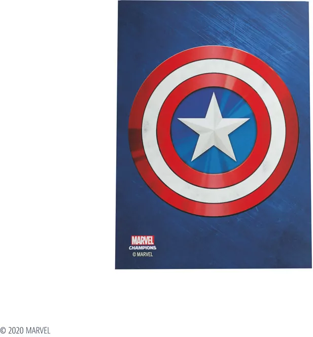 Gamegenic: MARVEL Art Sleeves (66 mm x 91 mm) Captain America 50+1 szt. - tantis.pl