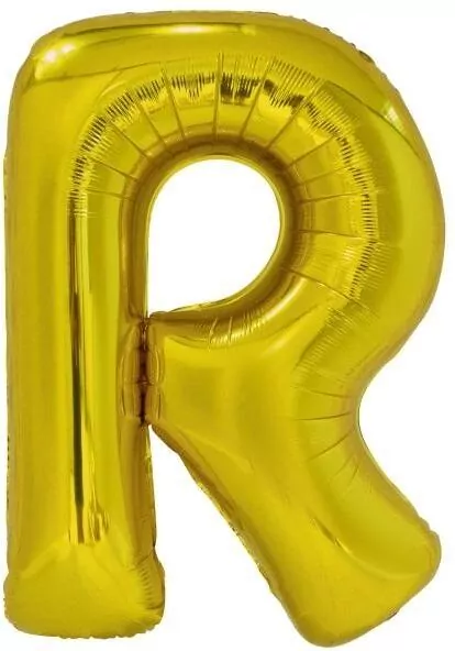 Balon foliowy litera R złota 60,5x86cm - tantis.pl