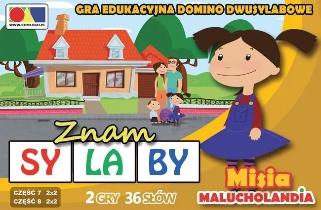 Znam sylaby. Cz. 7 i 8. Misia. Gra domino - tantis.pl