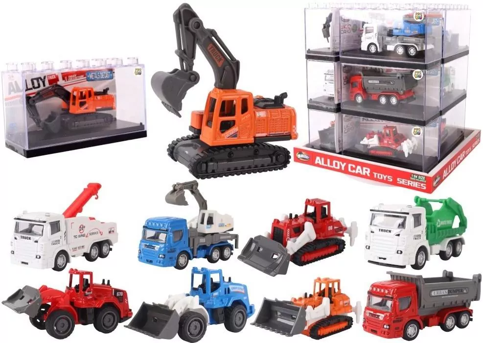 Autko w klocku 1:64 budowlane MIX - tantis.pl