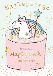 Karnet A5 Urodziny - Jednorożec