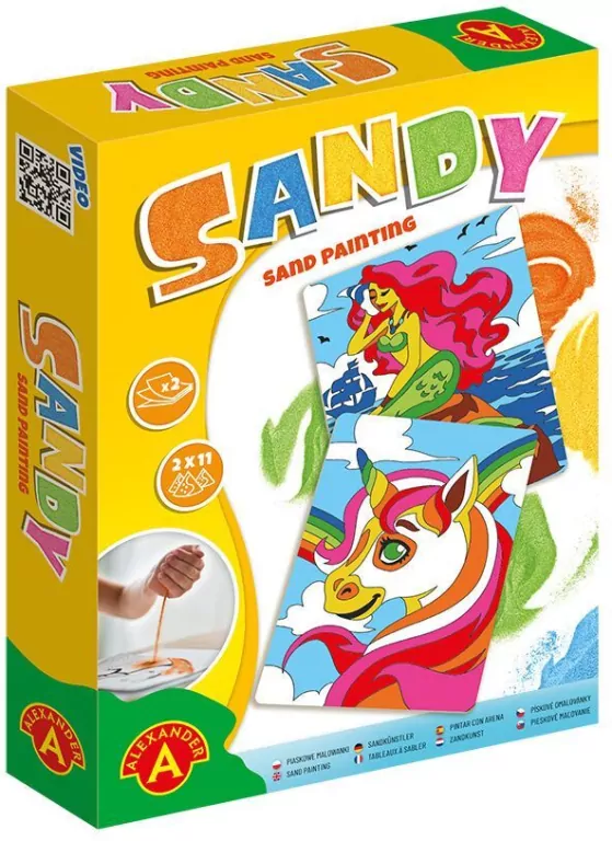 Sandy Piaskowe Malowanki Syrenka, jednorożec ALEX - tantis.pl