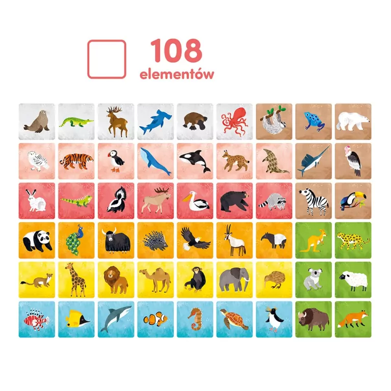 CzuCzu. Zwierzęta świata. Memory - tantis.pl