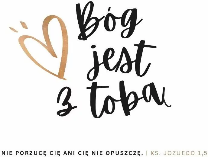 Karnet - Bóg jest z Tobą - serce - tantis.pl