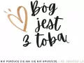 Karnet - Bóg jest z Tobą - serce - tantis.pl